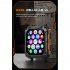 C20 Pro Smart Watch for Men 1 83 Inch Bluetooth Music Call Outdoor Sports Fitness Smartwatch Black 3 Bead Steel