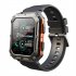 C20 Pro Smart Watch for Men 1 83 Inch Bluetooth Music Call Outdoor Sports Fitness Smartwatch Black 3 Bead Steel