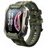 C20 Smart Watch Bluetooth compatible 5 0 Heart Rate Blood Oxygen Monitor Outdoor Waterproof Sports Smartwatch Compatible For Android Ios camouflage green