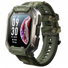 C20 Smart Watch Bluetooth-compatible 5.0 Heart Rate Blood Oxygen Monitor Outdoor Waterproof Sports Smartwatch Compatible For Android Ios camouflage green