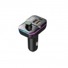 C24 Car Bluetooth-compatible Fm Transmitter Wireless Handsfree Audio Mp3 Player Dual Usb Car Charger Black