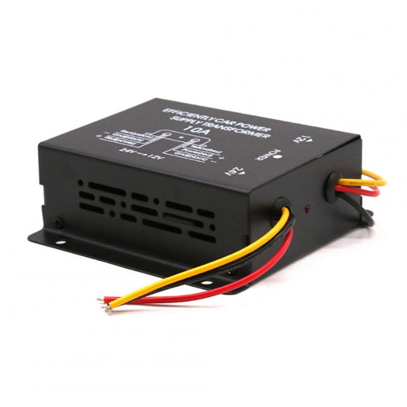 10a Car Power  Converter Transformer Adapter 24v To 12v Automatic Protection Functions Step-down Converter For Trucks Lorry Bus Van 