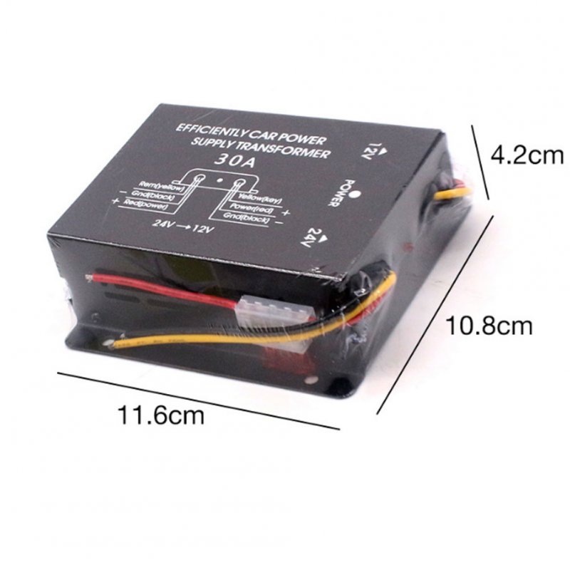 10a Car Power  Converter Transformer Adapter 24v To 12v Automatic Protection Functions Step-down Converter For Trucks Lorry Bus Van 