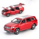 C303 GLS Alloy Pull-back Car Simulation 6-door Openable Off-road Vehicle With Light Sound For Boys Birthday Xmas Gifts Home Decor red