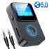 C33 Wireless Bluetooth compatible 5 0 Audio Receiver 3 5mm Aux Audio Music Adapter With Screen Display black