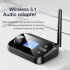 C41s Bluetooth compatible 5 0 Audio Receiver Transmitter 2 in 1 Fiber Coaxial Wireless Audio Adapter With Screen Tf Card Mp3 Player black