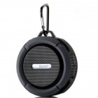 C6 Portable Ip65 Waterproof Bluetooth-compatible  Speaker Big Suction Cup Hook Stereo Outdoor Sports Tf Subwoofer Mini Speaker black