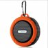 C6 Portable Ip65 Waterproof Bluetooth compatible  Speaker Big Suction Cup Hook Stereo Outdoor Sports Tf Subwoofer Mini Speaker green