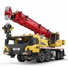 C61081 Building  Blocks  Assembled  Mobile  Crane  Toys Rechargeable Remote Control Hoist Vehicle Model Gifts For Children Boy C61081 Crane  Static Version 