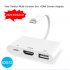 C62 Hdmi compatible Usb3 0 Charging 3 In 1 Adapter For Iphone 4k Simulator  Projector  Expansion white