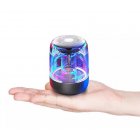 C7 Wireless Bluetooth Speaker with LED Colorful Lights Bluetooth Speaker Black