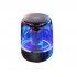 C7 Wireless Bluetooth Speakers Stereo TWS Subwoofer mini sound box portable speaker with Colorful LED Light Support TF Card Mic black High version