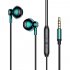 C71 Metal Semi in ear Earphone Wire Control Hifi Noise Reduction Earbuds With Microphone Universal K Song Game Live Headset White