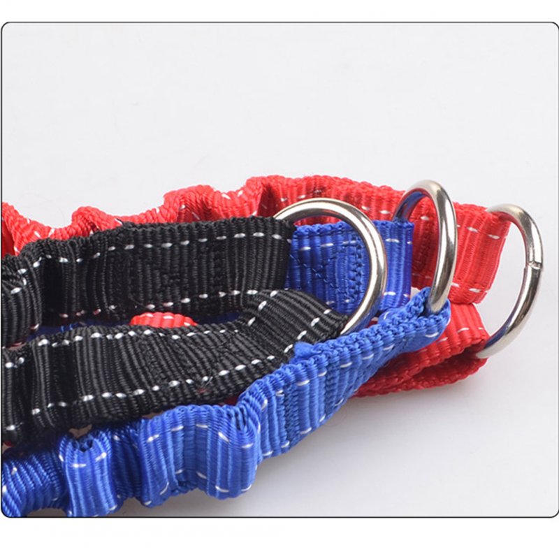 Pet Dog Leash One Drag Two Double End Rope Elastic Buffer Retractable Reflective Dog Rope Dog Collar black