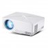 C80 Mini Projector 720P HD Multimedia System Portable Beamer for Home and Office with 2200 Lumens Brightness white EU Plug