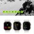 C800ultra Smart Watch Heart Rate Blood Pressure Monitoring Multi functional Bluetooth Watch Gold Case Black Watch Band