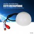 CCTV Microphone Golf Ball Shape Audio Pickup Device High Sensitivity Audio Monitoring white