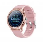 CF19 Smart Bracelet Round Dial 240*240 <span style='color:#F7840C'>Touch</span> Screen Heart Rate Monitor Step Counts IP67 Waterproof Wristwatch Pink