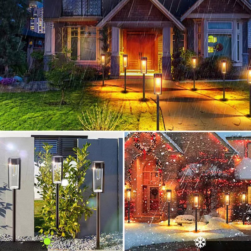 6pcs LED Solar Garden Lights With 600MAH NI-MH Battery IP65 Waterproof Energy Saving Solar Powered Outdoor Courtyard Lamp 