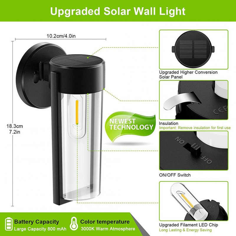 6pcs LED Solar Garden Lights With 600MAH NI-MH Battery IP65 Waterproof Energy Saving Solar Powered Outdoor Courtyard Lamp 