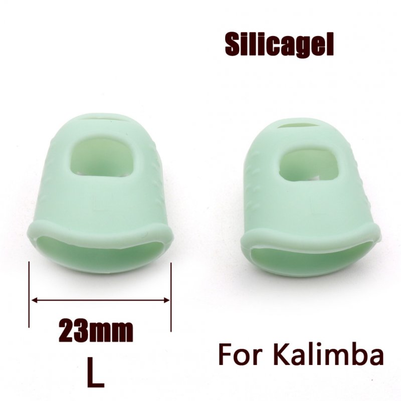 1 Pair Kalimba Guitar Thumb Finger Picks Protector Silica Gel Finger Cots Fingertip Nail Protection Cover 