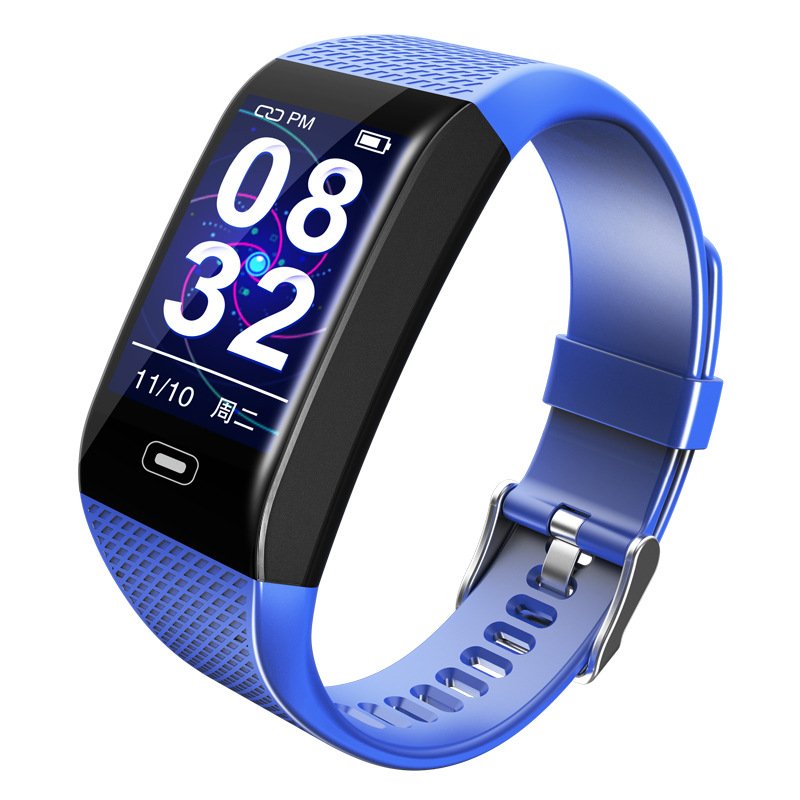 CK28 Smart Bracelet 1.14 Color Screen Heart Rate Blood Pressure Real-time Monitoring IP67 Waterproof blue