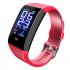 CK28 Smart Bracelet 1 14 Color Screen Heart Rate Blood Pressure Real time Monitoring IP67 Waterproof red
