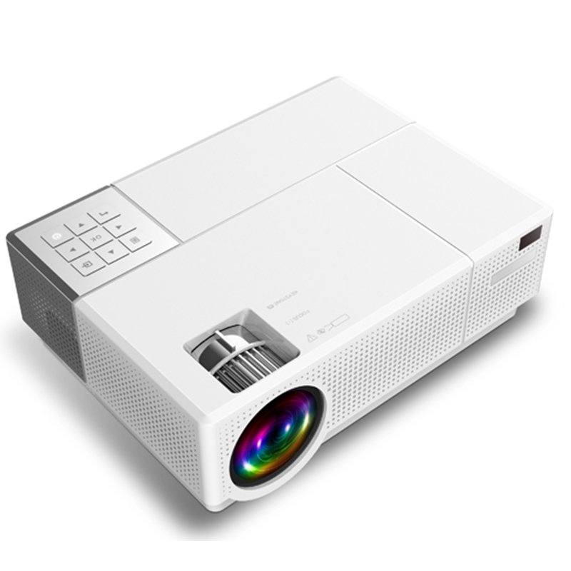 CL770 1080P Business Office HD Projector Home Theater 4000 Lumens HDMI USB VGA AV Headphone Port 50000hrs Lamp Life Built-in Speaker white_EU Plug