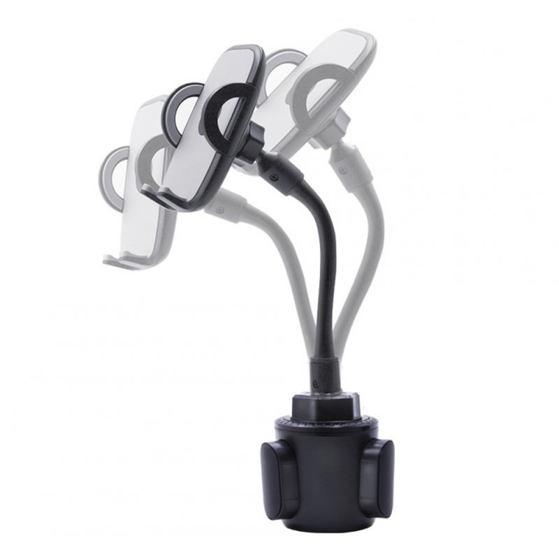 Gravity Linkage Mobile Phone Bracket Stable Cup Phone Holder 360-degree Rotation Black Silver