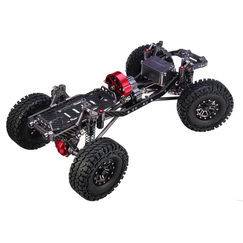 CNC Aluminum Metal Carbon Frame Body for 1/10 Crawler AXIAL SCX10 Rc Car Chassis 313mm Wheelbase as shown