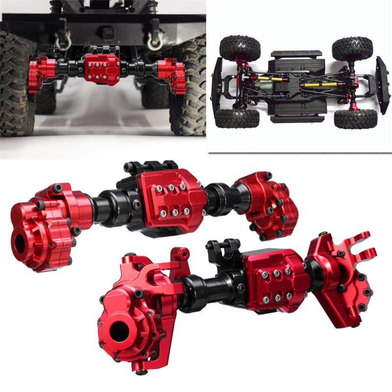 CNC Machined Aluminum Front Rear Portal Axle Housing Red Color for Traxxas TRX-4 Crawler red