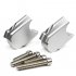 CNC Machining Handlebar Risers Bar Clamp Extend Adapter with Bolts for BMW F800R 15 17 Silver