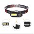 COB LED Portable USB Charging Headlamp for Outdoor Camping Fishing black With 18650 battery