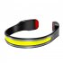 COB LED Rechargeable Headlamp With Warning Taillight Super Bright For Camping Climbing Hiking Fishing Night Reading Running grey with white tail light