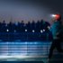 COB LED Rechargeable Headlamp With Warning Taillight Super Bright For Camping Climbing Hiking Fishing Night Reading Running grey with white tail light