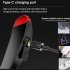 COB LED Rechargeable Headlamp With Warning Taillight Super Bright For Camping Climbing Hiking Fishing Night Reading Running grey with white tail light