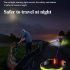COB LED Rechargeable Headlamp With Warning Taillight Super Bright For Camping Climbing Hiking Fishing Night Reading Running grey with white tail light