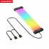 COOLMOON ARGB LED Strip Light Fits 8PIN 24PIN Power Cables DIY Lamp Bar Light Strip C200EX Black