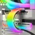 COOLMOON ARGB LED Strip Light Fits 8PIN 24PIN Power Cables DIY Lamp Bar Light Strip C200EX Black