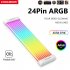 COOLMOON ARGB LED Strip Light Fits 8PIN 24PIN Power Cables DIY Lamp Bar Light Strip C200EX Black