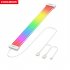 COOLMOON ARGB LED Strip Light Fits 8PIN 24PIN Power Cables DIY Lamp Bar Light Strip C200EX Black