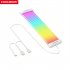 COOLMOON ARGB LED Strip Light Fits 8PIN 24PIN Power Cables DIY Lamp Bar Light Strip C200EX Black