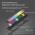 COOLMOON ARGB LED Strip Light Fits 8PIN 24PIN Power Cables DIY Lamp Bar Light Strip C200EX Black