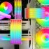 COOLMOON ARGB LED Strip Light Fits 8PIN 24PIN Power Cables DIY Lamp Bar Light Strip C200EX Black