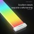 COOLMOON ARGB LED Strip Light Fits 8PIN 24PIN Power Cables DIY Lamp Bar Light Strip C200EX Black