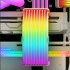 COOLMOON ARGB LED Strip Light Fits 8PIN 24PIN Power Cables DIY Lamp Bar Light Strip C200EX Black