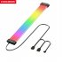 COOLMOON ARGB LED Strip Light Fits 8PIN 24PIN Power Cables DIY Lamp Bar Light Strip C200EX Black