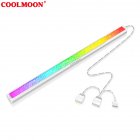 COOLMOON ARGB LED Strip Light With 5V 3Pin Small 4Pin Header Changing Light Speed DIY Lamp Bar Light Strip For PC Computer Case Chassis White