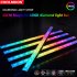 COOLMOON ARGB LED Strip Light With 5V 3Pin Small 4Pin Header Changing Light Speed DIY Lamp Bar Light Strip For PC Computer Case Chassis White