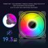 COOLMOON TY1 CPU Case Fan 120mm ARGB Case Cooler Fan 6PIN 5V ARGB Fans PC Case Cooling Mute Ventilador black forward